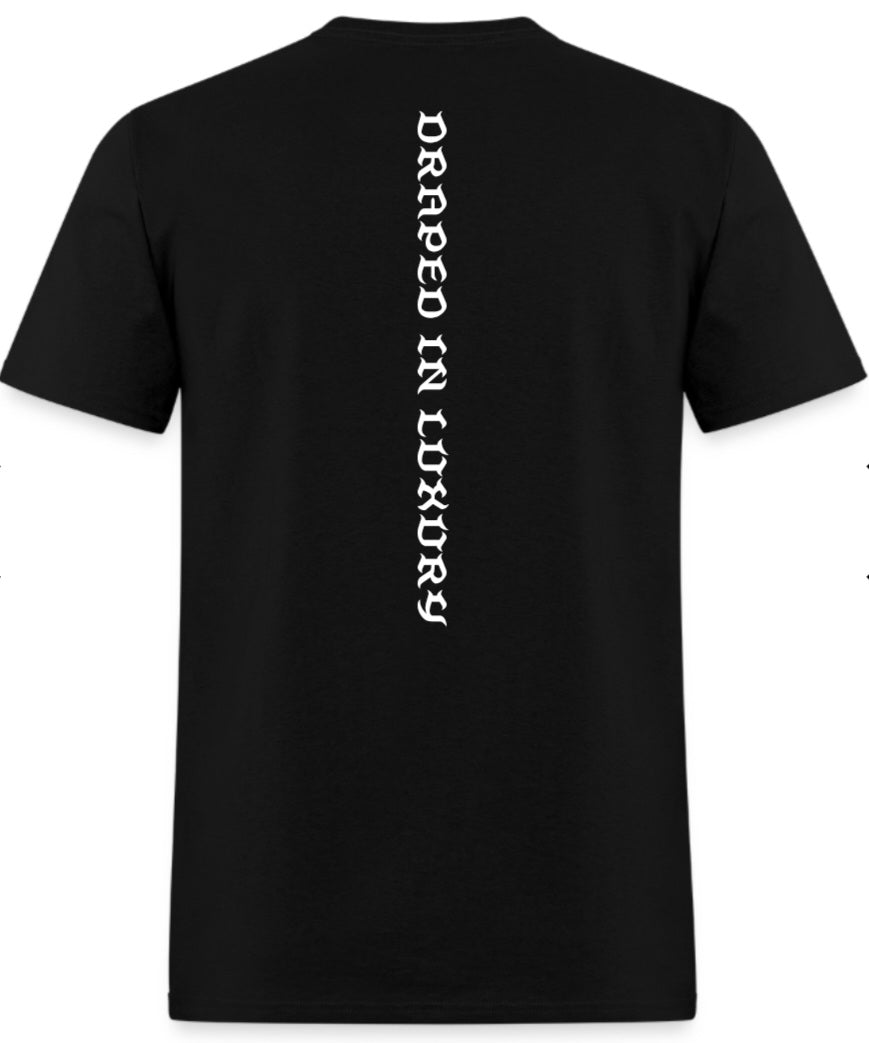 Short sleeve black tee with logo