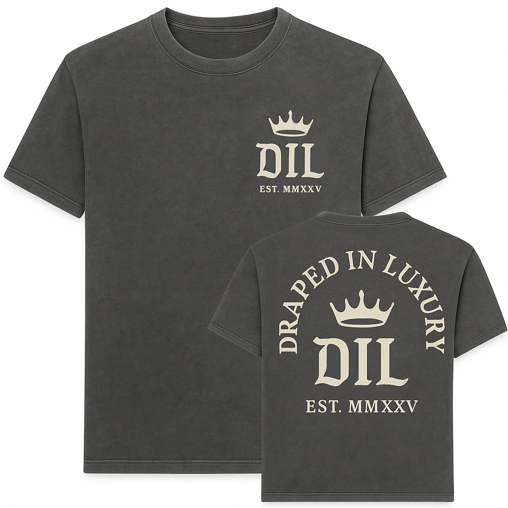 Shirt sleeve tshirt with logo ash wash